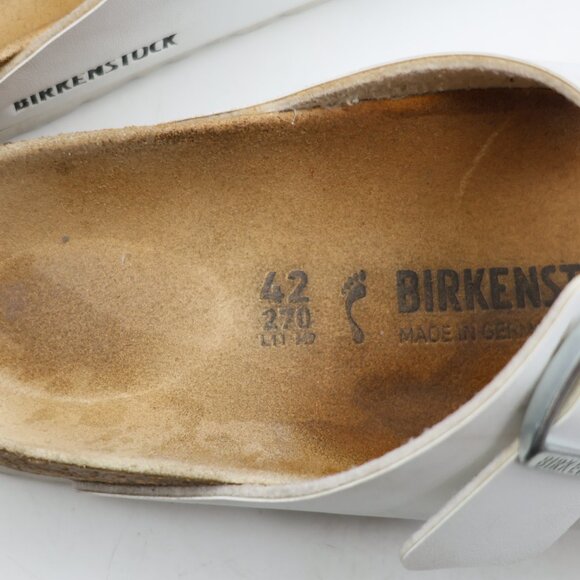 Birkenstock Arizona Birko-Flor EU 42 Men\'s 9 Women\'s 11 Comfort White Sandals